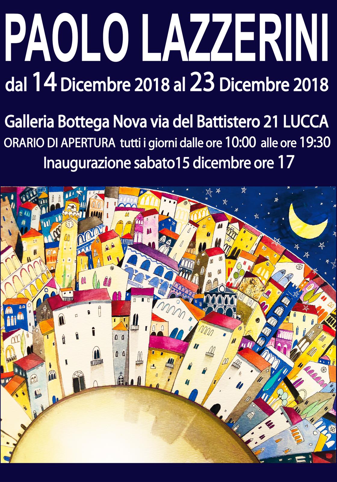 locandina mostra personale paolo lazzerini lucca