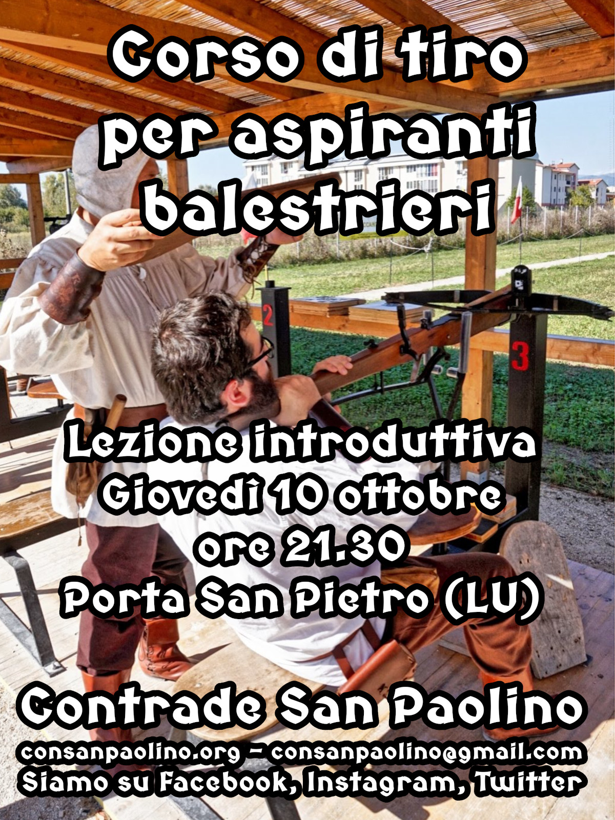 manifesto corso di tiro balestra antica litab