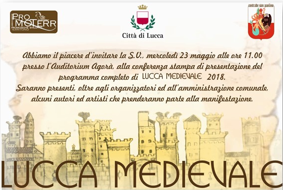 invito conferenza stampa presentazione programma lucca medievale