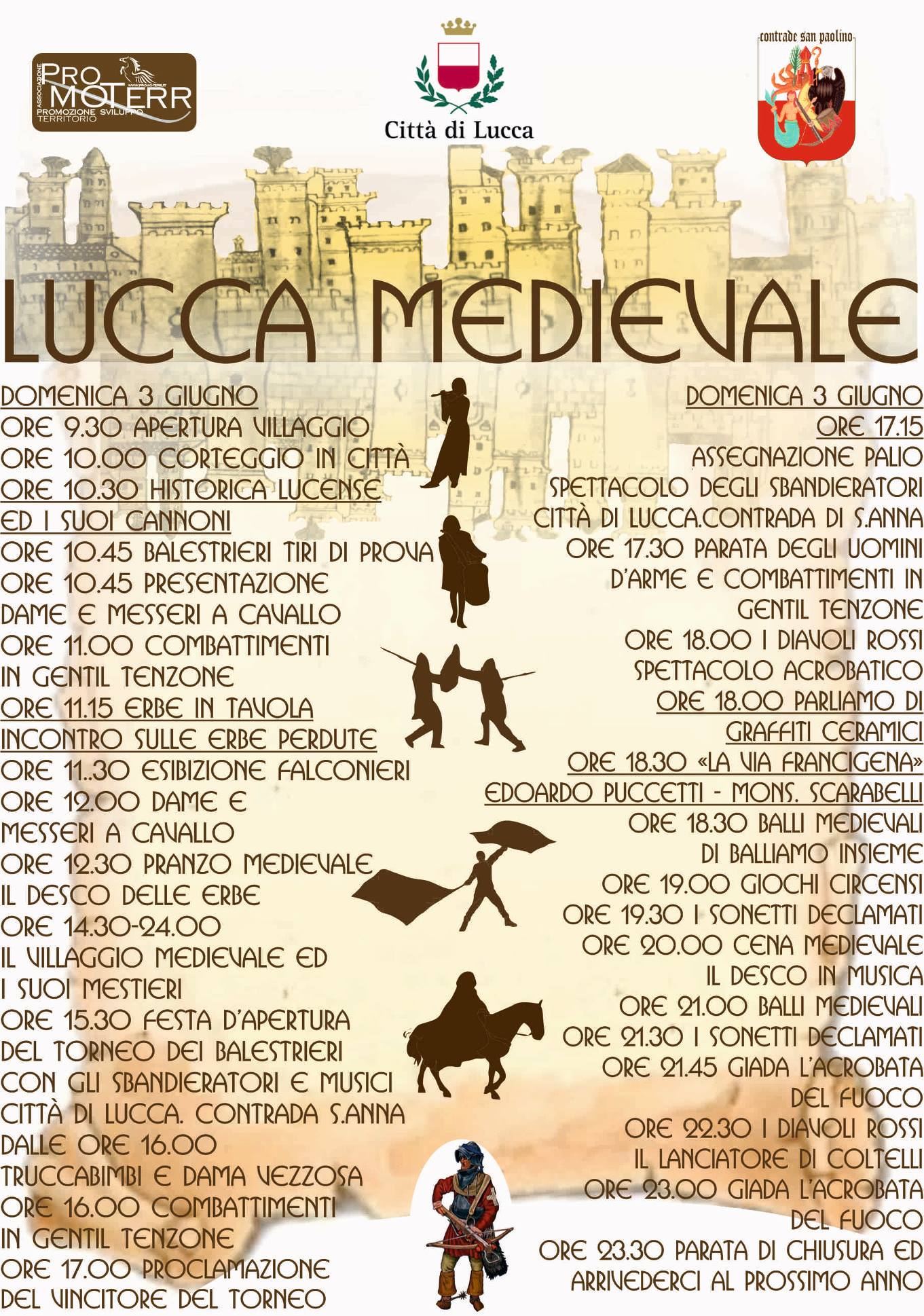 programma lucca medievale domenica 3
giugno
